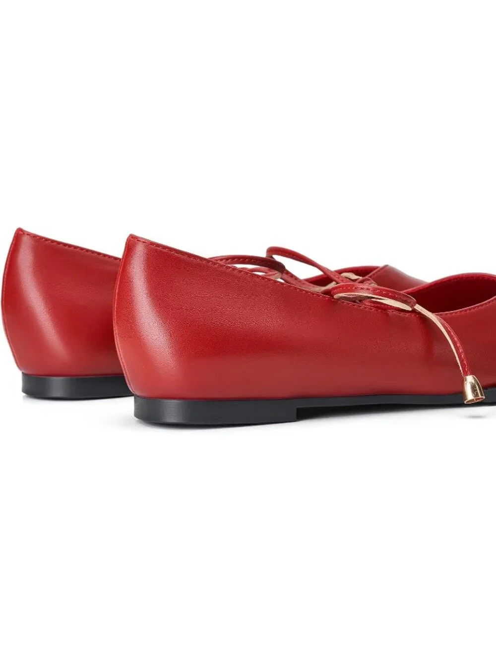 Women's Red Mary Jane Ballet Flats Square Toe Bow Comfort Dress Shoes